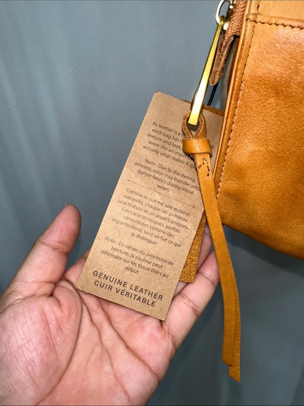 margot Cognac Leather Crossbody Bag with Tassel